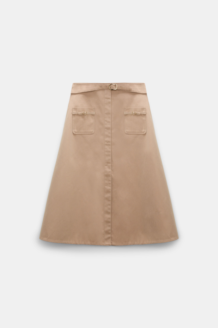 Dorothee Schumacher Technical cotton skirt with belt trench