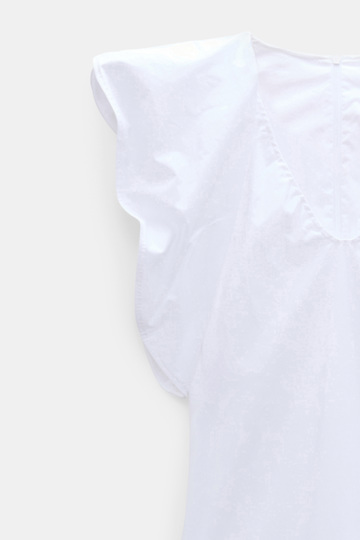 Dorothee Schumacher Stretch cotton poplin tiered midi-dress pure white