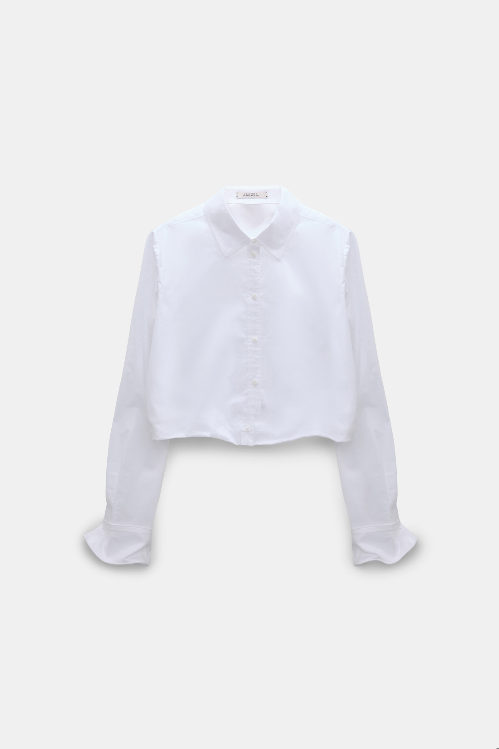 Dorothee Schumacher Stretch cotton poplin A-line shirt pure white