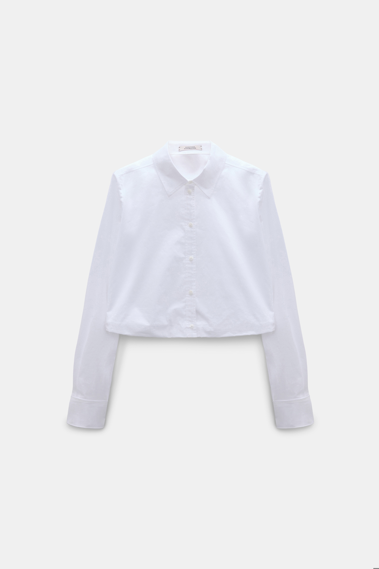 Dorothee Schumacher Stretch cotton poplin A-line shirt pure white
