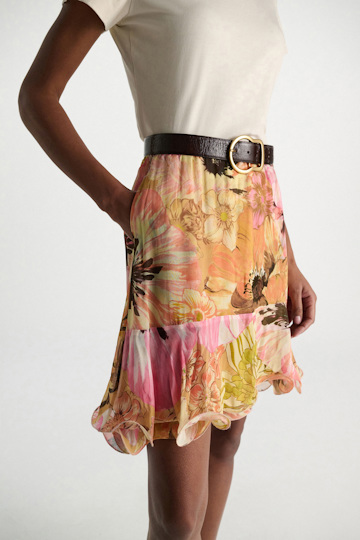 Dorothee Schumacher Signature print viscose georgette skirt boho flower print