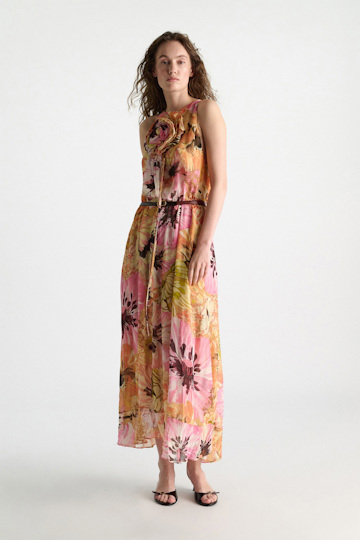 Dorothee Schumacher Signature print viscose georgette midi-dress boho flower print