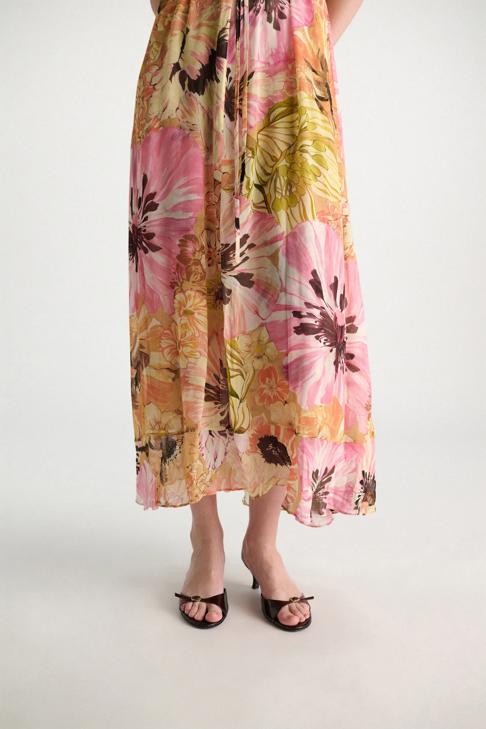 Dorothee Schumacher Signature print viscose georgette midi-dress boho flower print