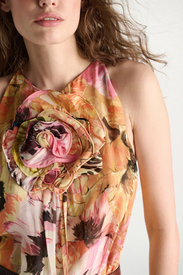 Dorothee Schumacher Signature print viscose georgette midi-dress boho flower print