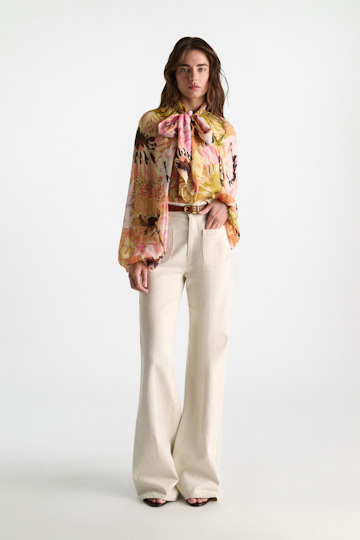 Dorothee Schumacher Set aus Bluse und Schal mit Signature Print aus Viskose-Georgette boho flower print