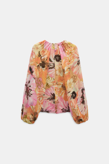 Dorothee Schumacher Set aus Bluse und Schal mit Signature Print aus Viskose-Georgette boho flower print