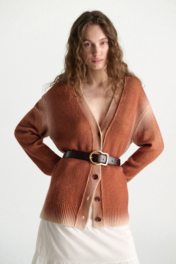 Dorothee Schumacher Patchwork belt bordeaux/rust/tan mix