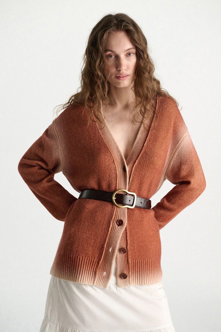 Dorothee Schumacher Patchwork belt bordeaux/rust/tan mix