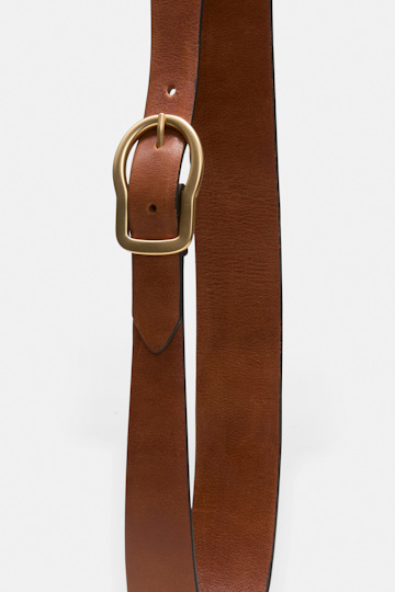 Dorothee Schumacher Wide to thin contour belt cognac