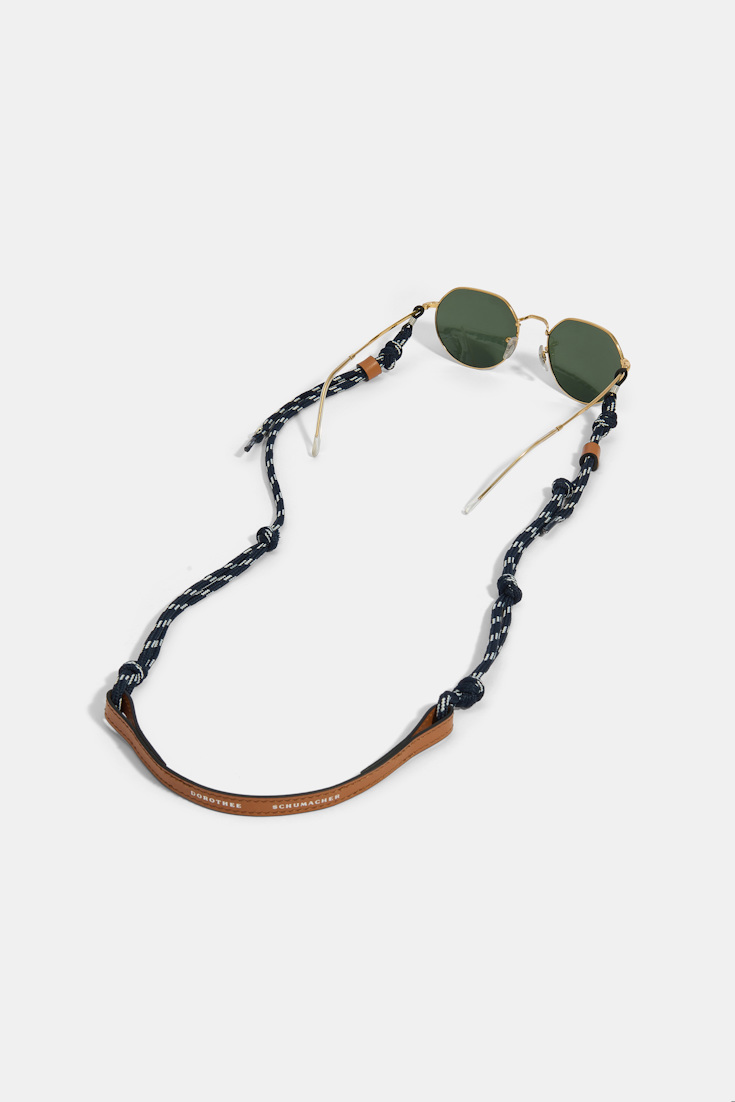 Dorothee Schumacher Brillenband cognac & navy mix Product Front View