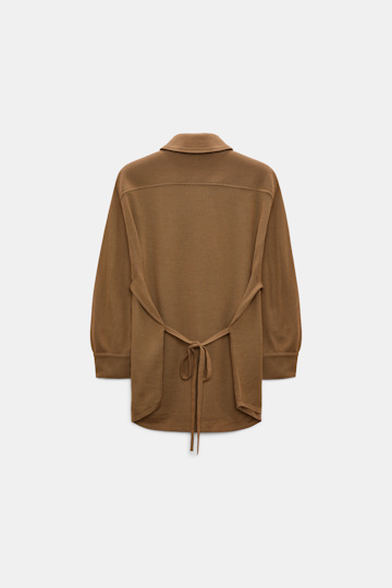 Dorothee Schumacher Extra fine Merino shirt porcini Product Detail View
