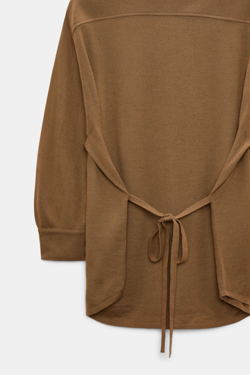 Dorothee Schumacher Extra fine Merino shirt porcini Product Detail View