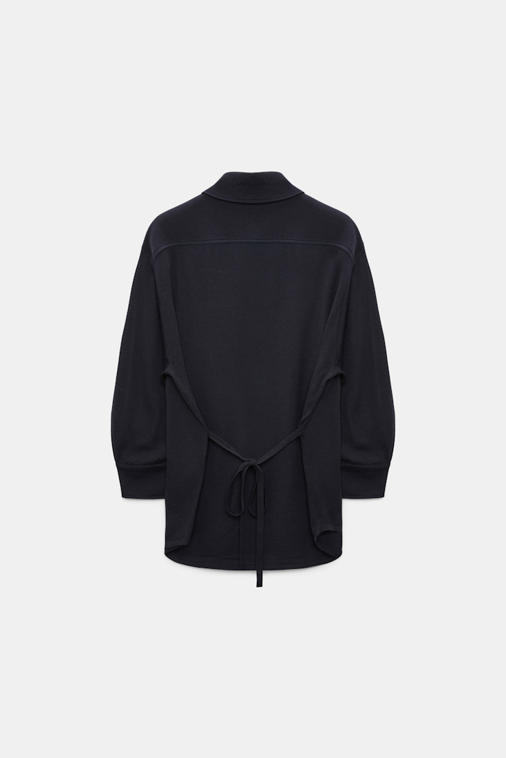 Dorothee Schumacher Extra fine Merino shirt midnight navy Product Detail View