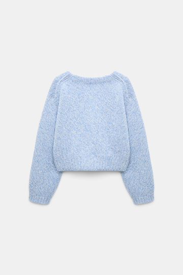 Dorothee Schumacher Merino-cashmere cardigan blue mouliné Product Detail View