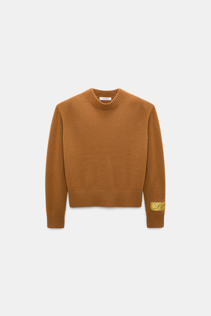 Dorothee Schumacher Pullover mit Rundhals aus Merino und Kaschmir saffron Product Front View