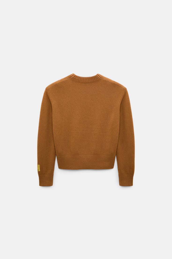 Dorothee Schumacher Pullover mit Rundhals aus Merino und Kaschmir saffron Product Detail View