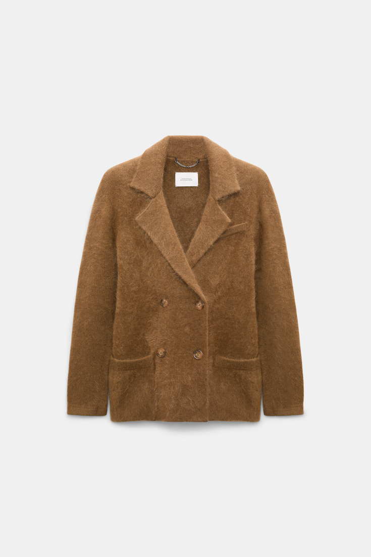 Dorothee Schumacher Zweireiher-Blazer aus Merino und Kaschmir porcini Product Front View