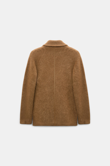 Dorothee Schumacher Merino-cashmere double-breasted blazer porcini Product Detail View