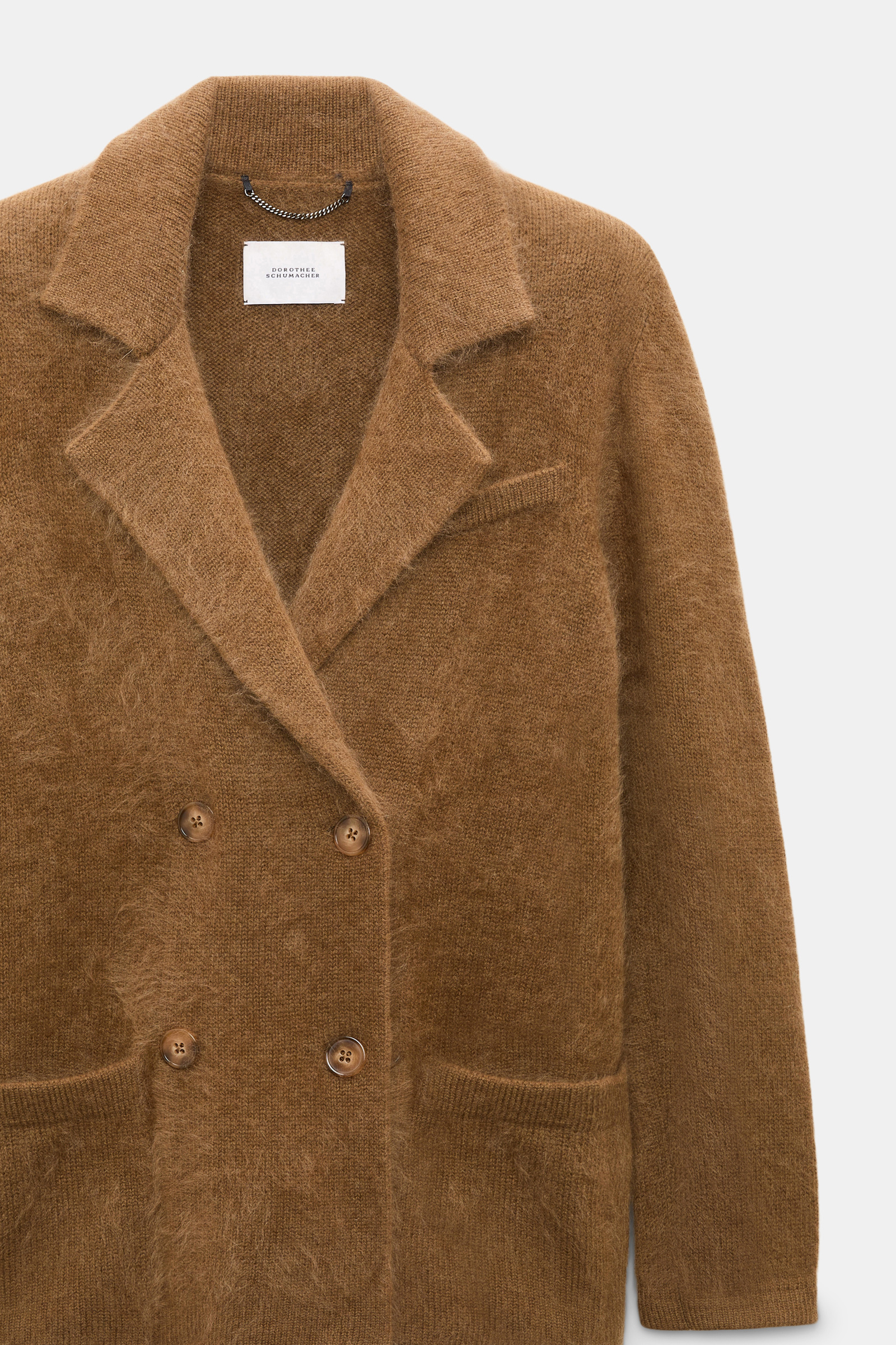Dorothee Schumacher Zweireiher-Blazer aus Merino und Kaschmir porcini Product Detail View