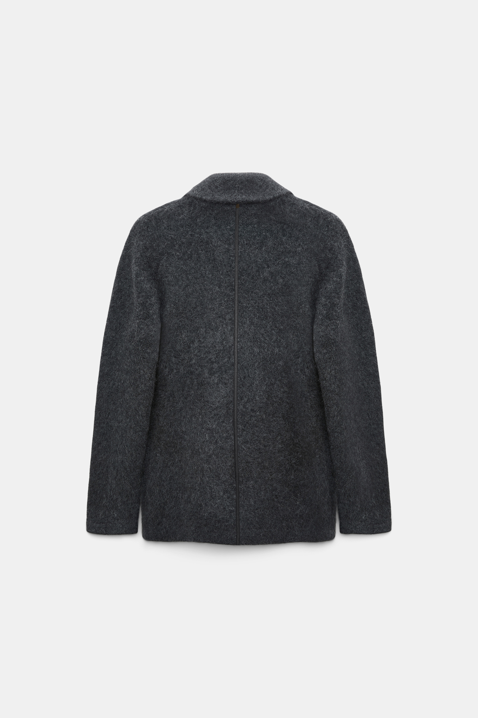 Dorothee Schumacher Zweireiher-Blazer aus Merino und Kaschmir anthra melange Product Detail View
