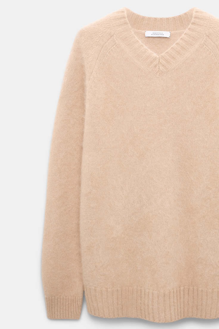 Dorothee Schumacher Pullover mit V-Ausschnitt aus Merino und Kaschmir make up Product Detail View