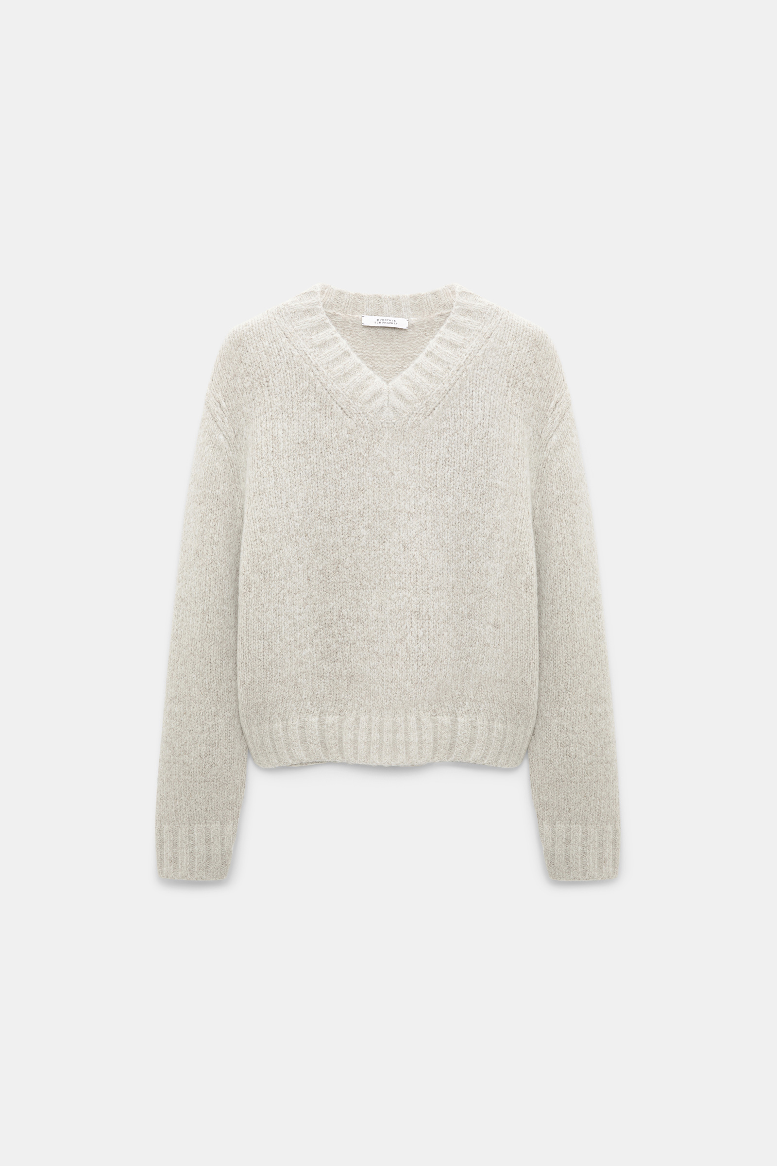 Dorothee Schumacher Cashmere V-neck pullover champignon Product Front View