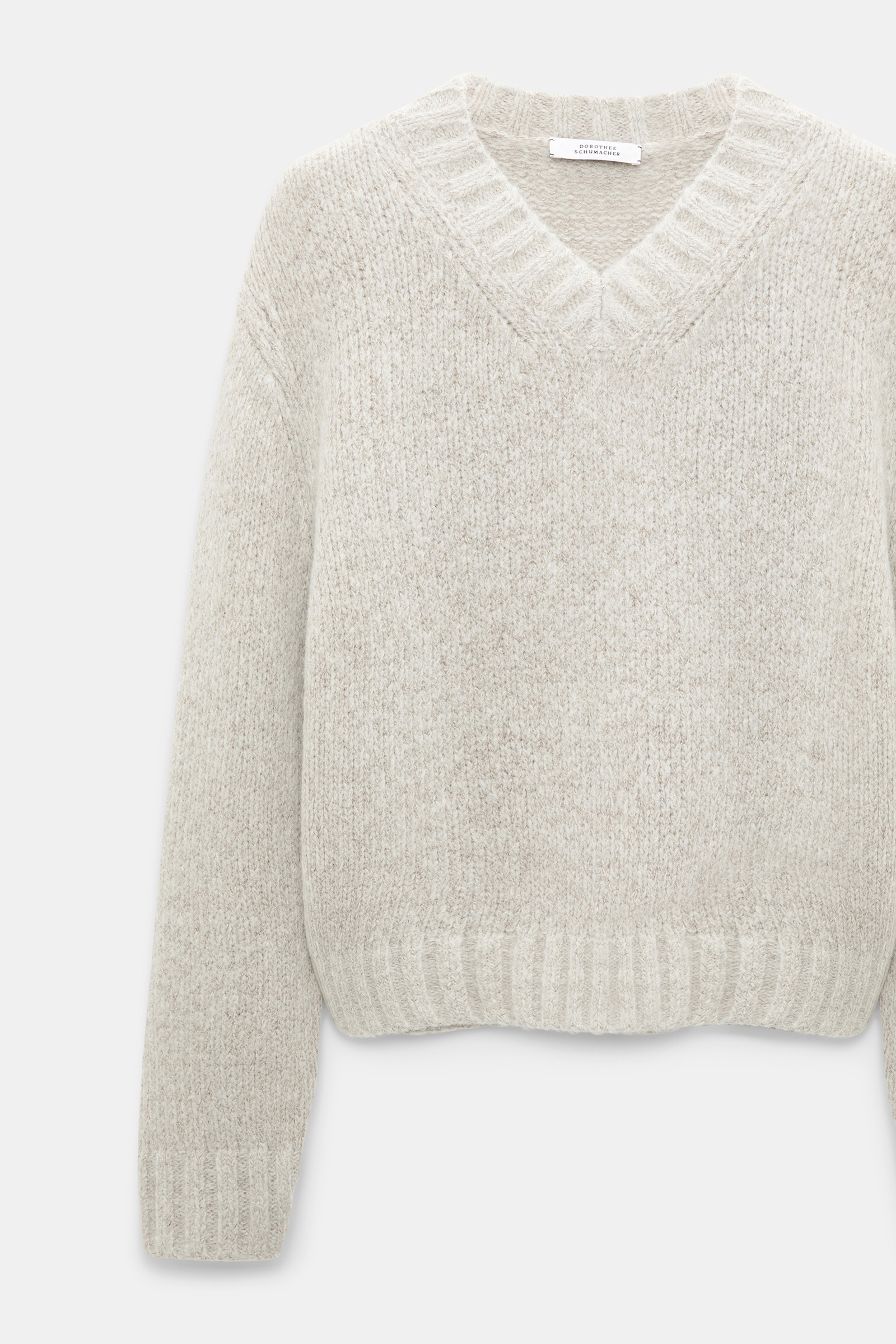 Dorothee Schumacher Cashmere V-neck pullover champignon Product Detail View