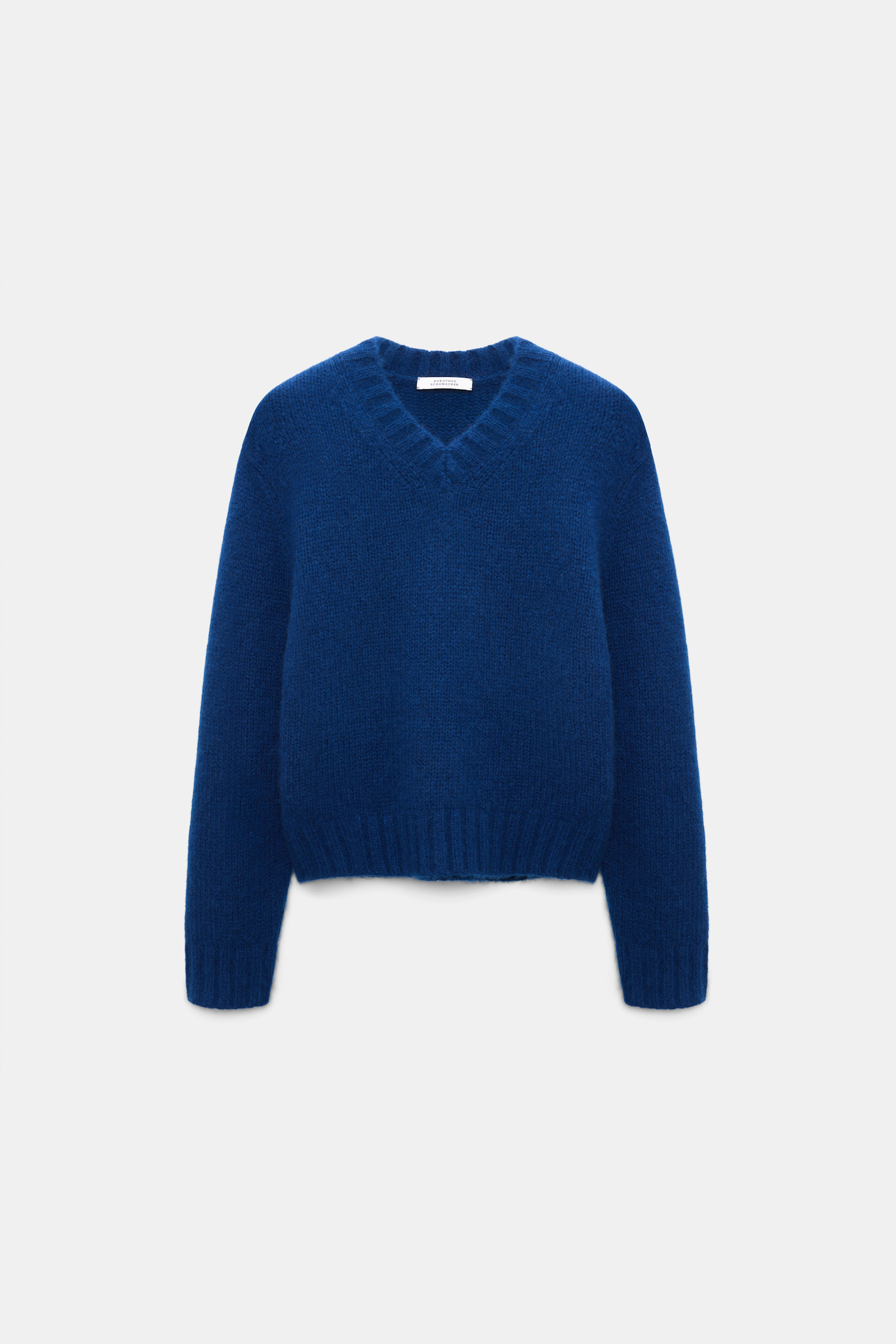 Dorothee Schumacher Pullover mit V-Ausschnitt aus Kaschmir ocean blue Product Front View