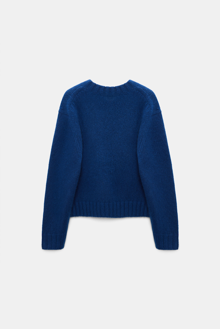 Dorothee Schumacher Pullover mit V-Ausschnitt aus Kaschmir ocean blue Product Detail View