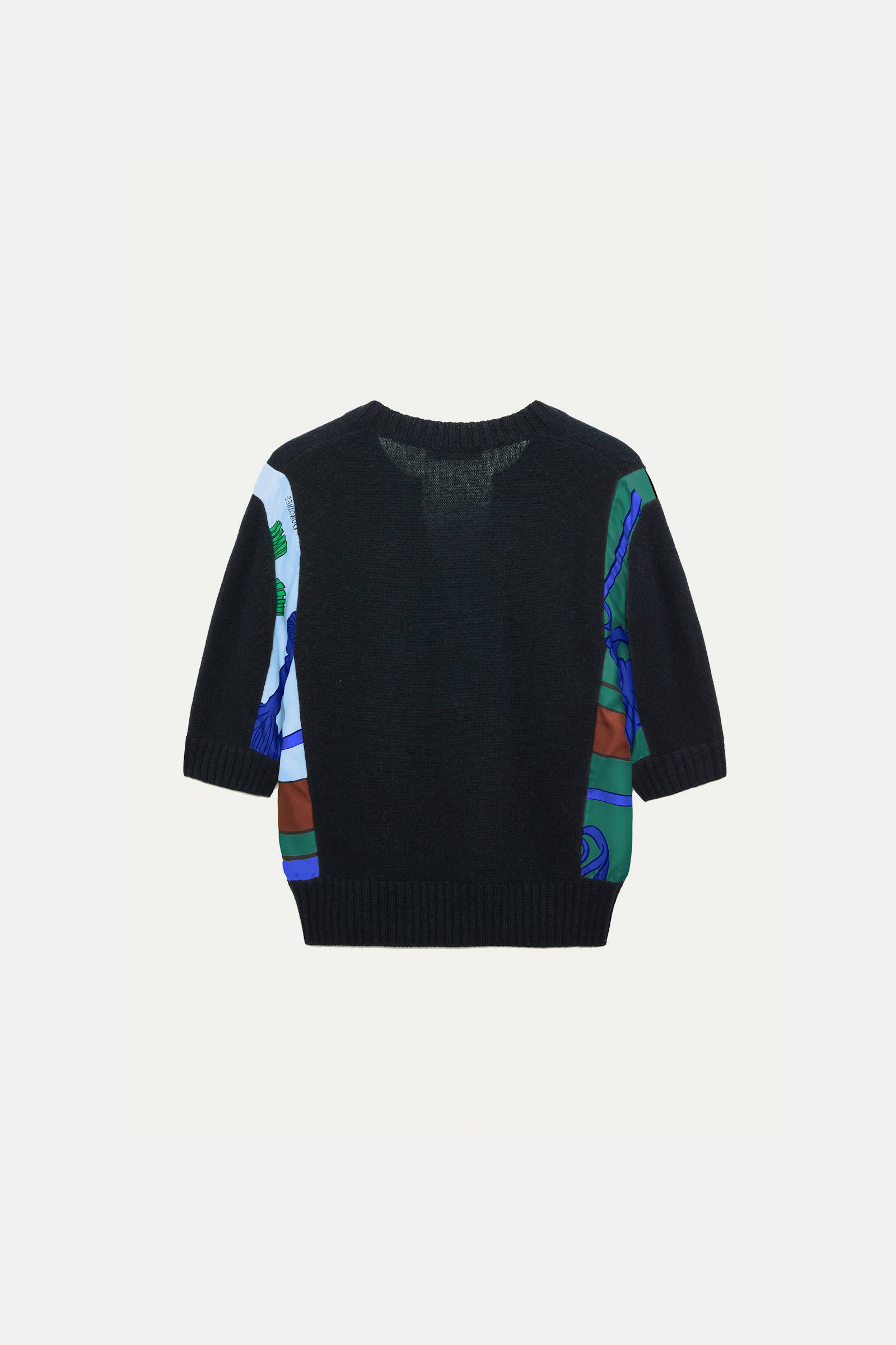 Dorothee Schumacher Pullover mit halbem Arm aus Merino und Kaschmir colorful ribbon scarf Product Detail View