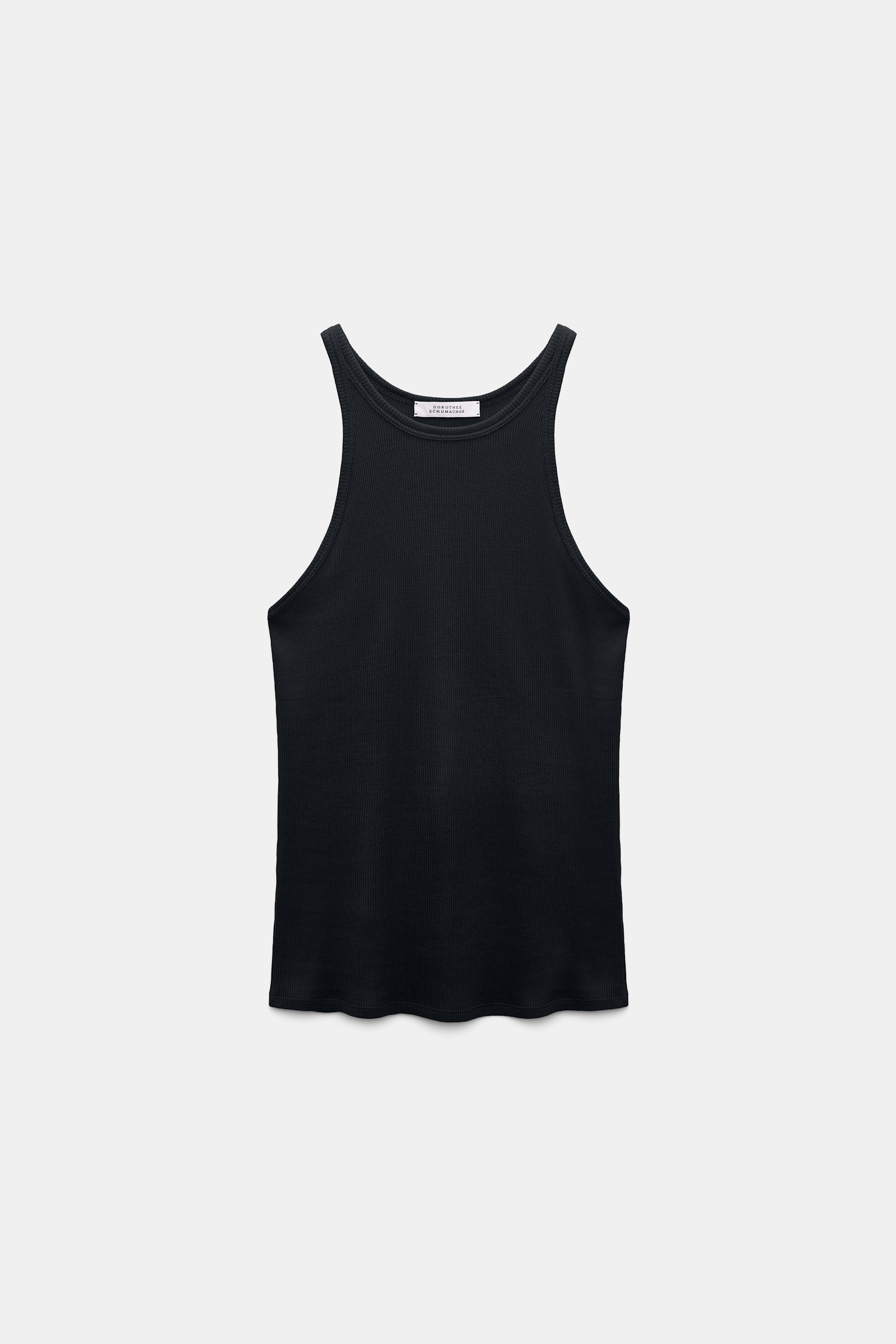 Dorothee Schumacher Rippentanktop aus Baumwolle true navy Product Front View