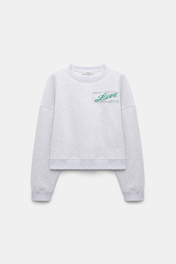 Dorothee Schumacher LOVE sweatshirt oyster grey Product Front View