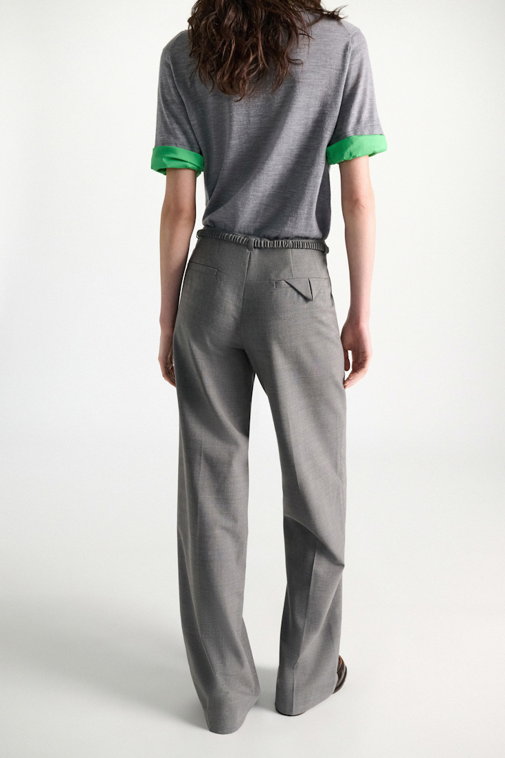 Dorothee Schumacher Wide Pants grey melange Model Detail View