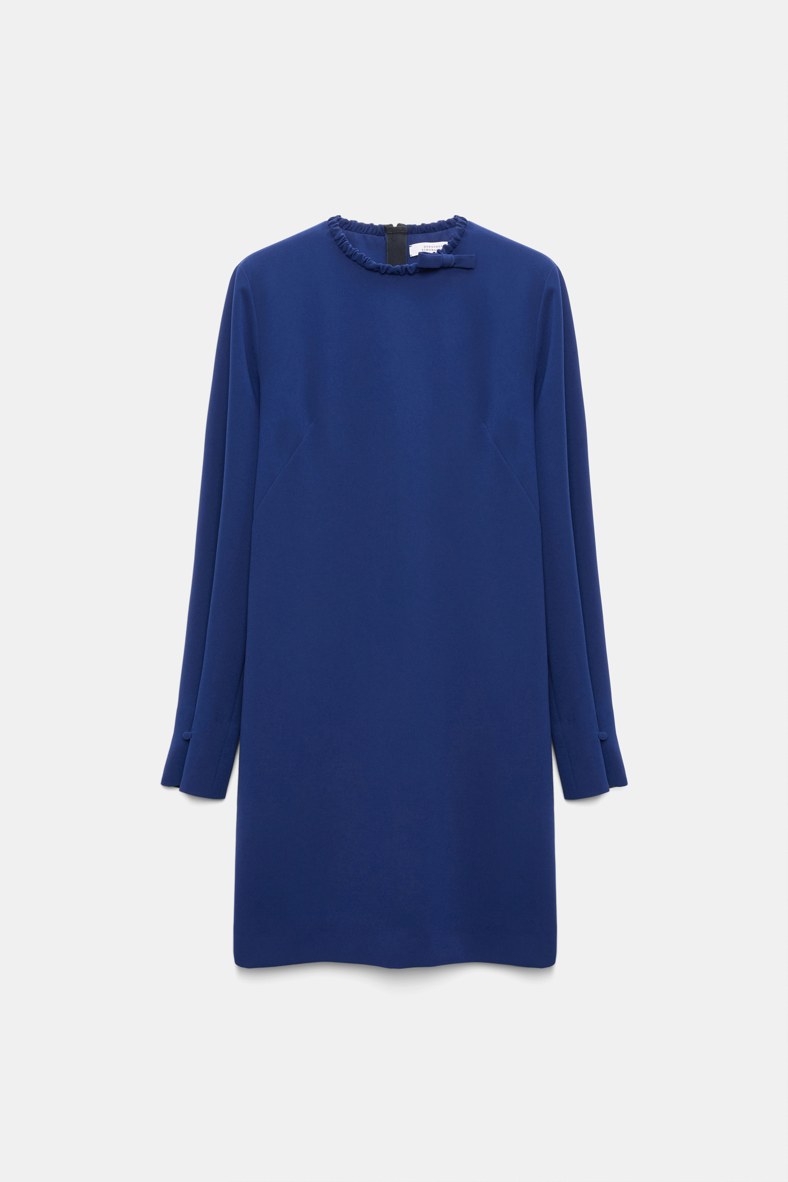 Dorothee Schumacher Kurzes Shiftkleid aus japanischem Crêpe ocean blue Product Front View