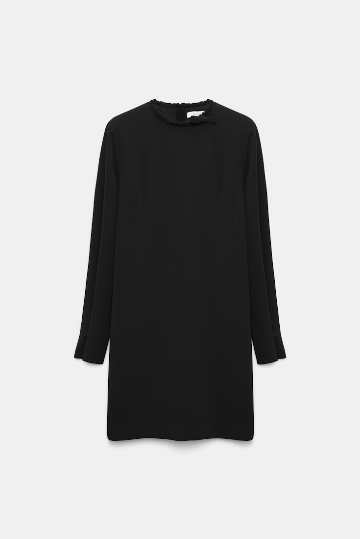 Dorothee Schumacher Kurzes Shiftkleid aus japanischem Crêpe black Product Front View