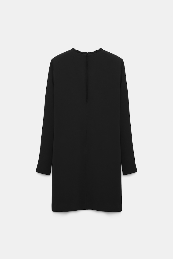 Dorothee Schumacher Kurzes Shiftkleid aus japanischem Crêpe black Product Detail View
