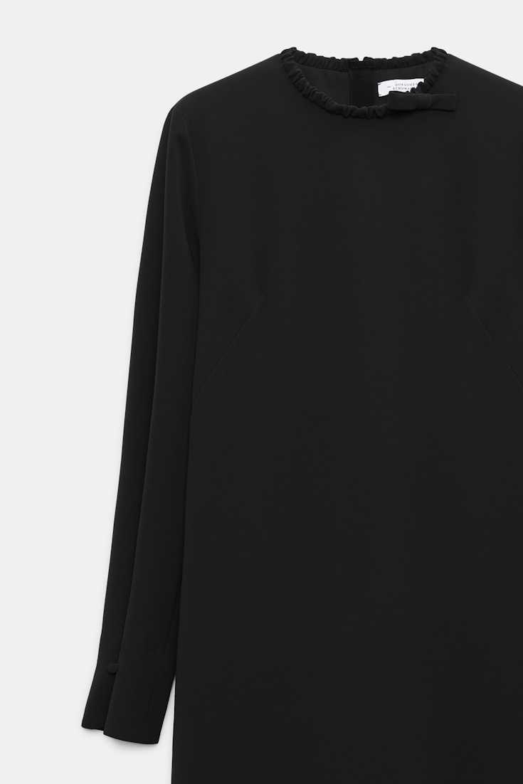 Dorothee Schumacher Kurzes Shiftkleid aus japanischem Crêpe black Product Detail View