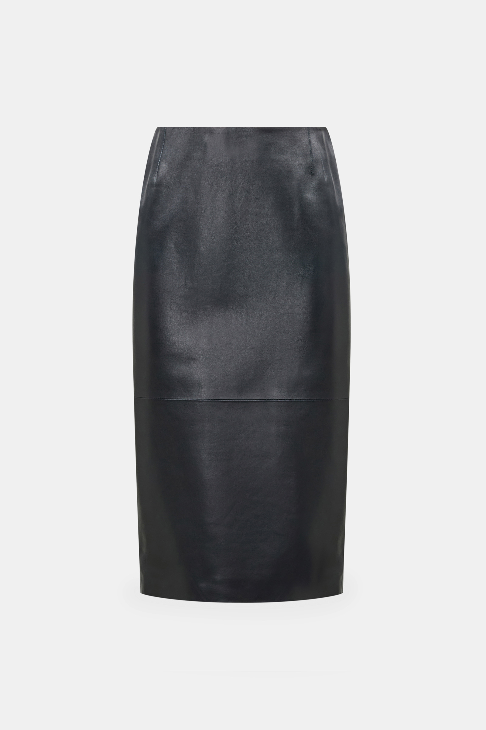 Dorothee Schumacher Leather pencil skirt midnight navy Product Front View