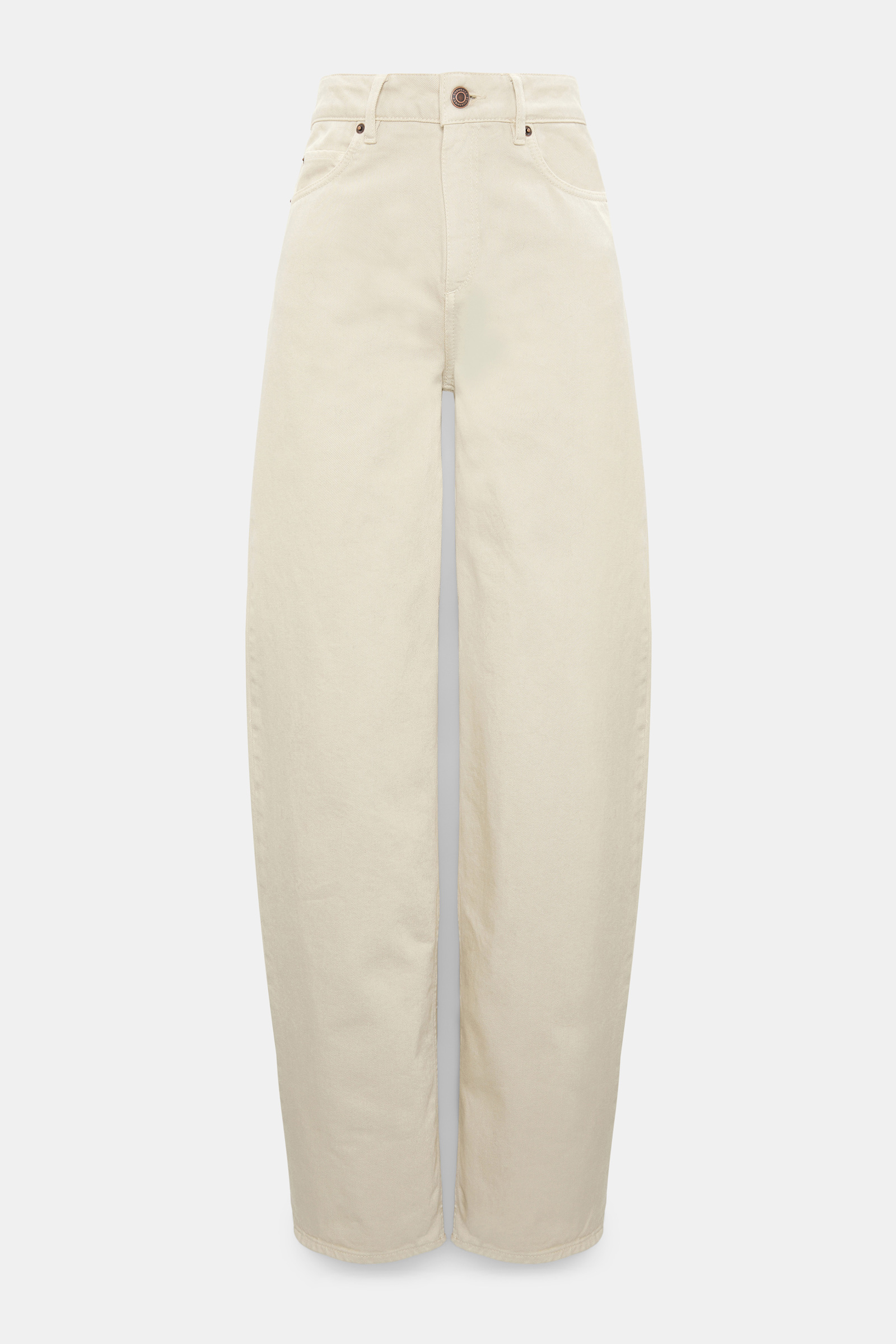 Dorothee Schumacher Garment dyed barrel leg jeans champignon Product Front View
