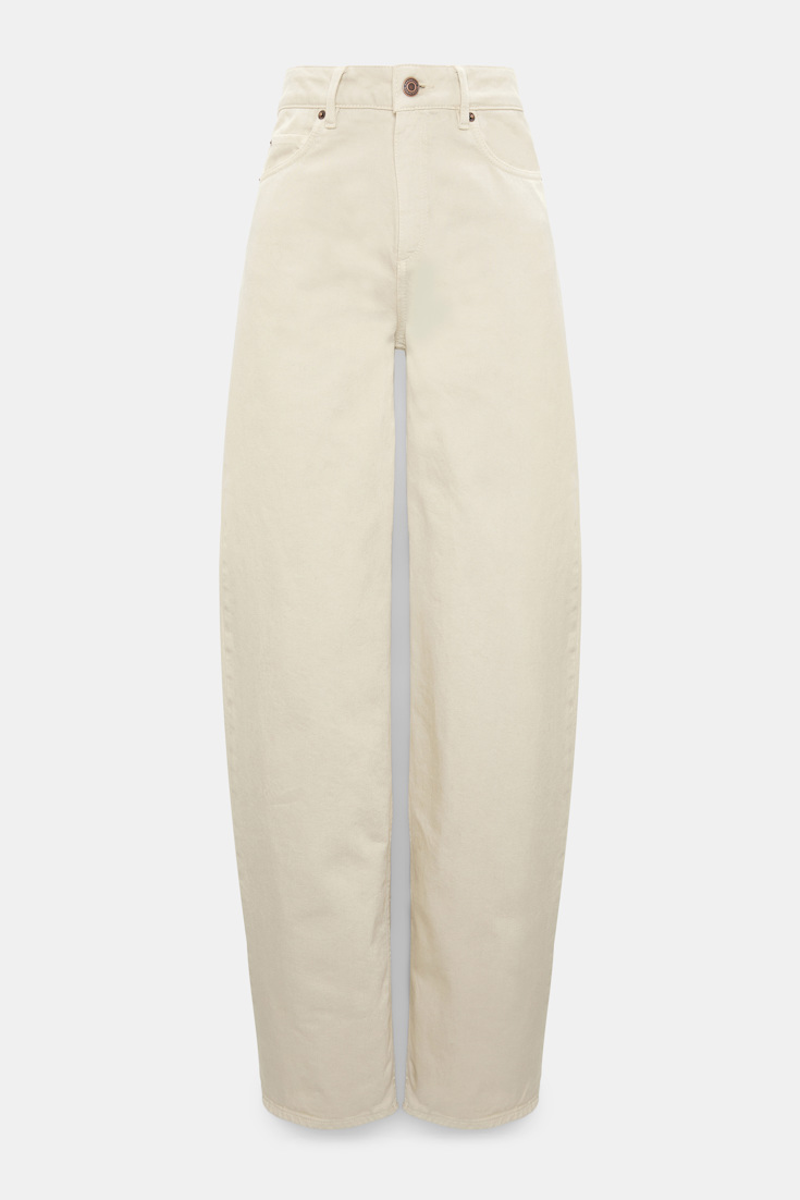 Dorothee Schumacher Garment dyed barrel leg jeans champignon Product Front View