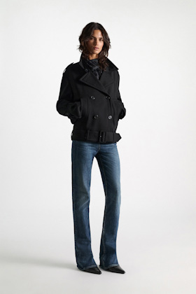 Dorothee Schumacher Long Kickflared Denim vintage blue Model Front View