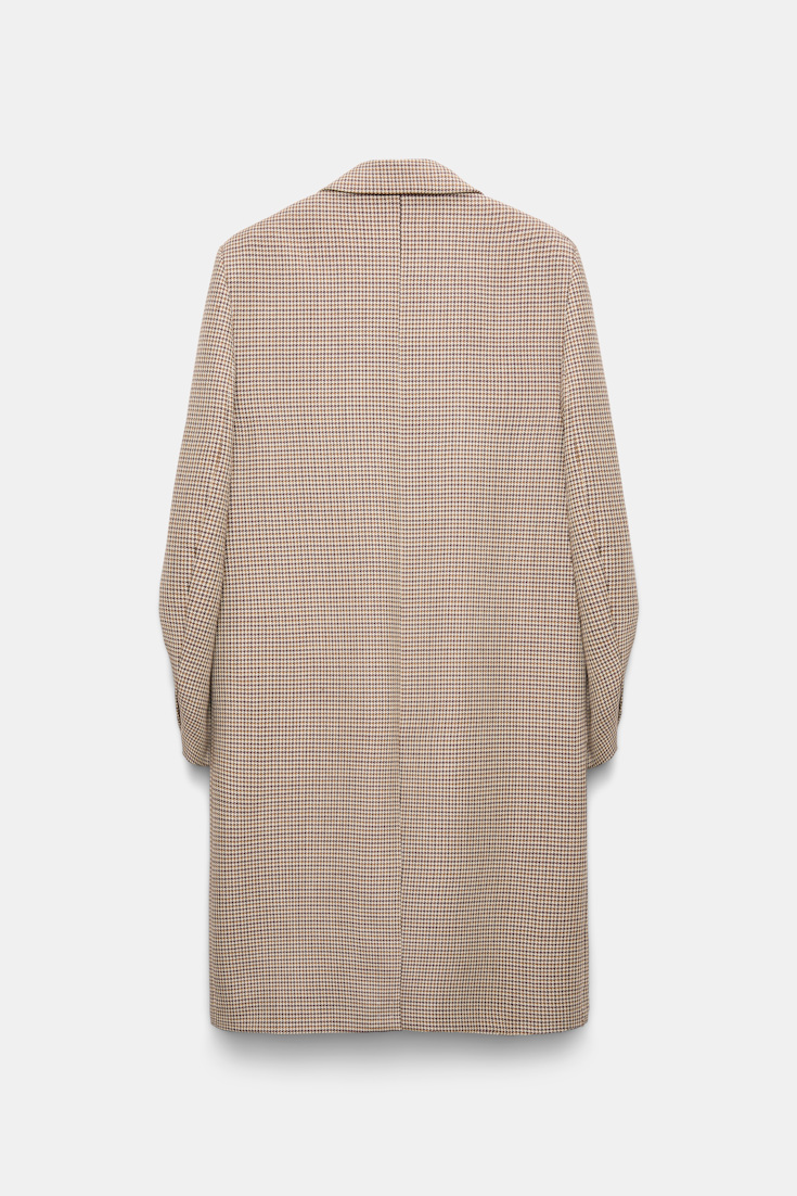 Dorothee Schumacher Karierter Mantel aus Schurwolle beige check Product Detail View