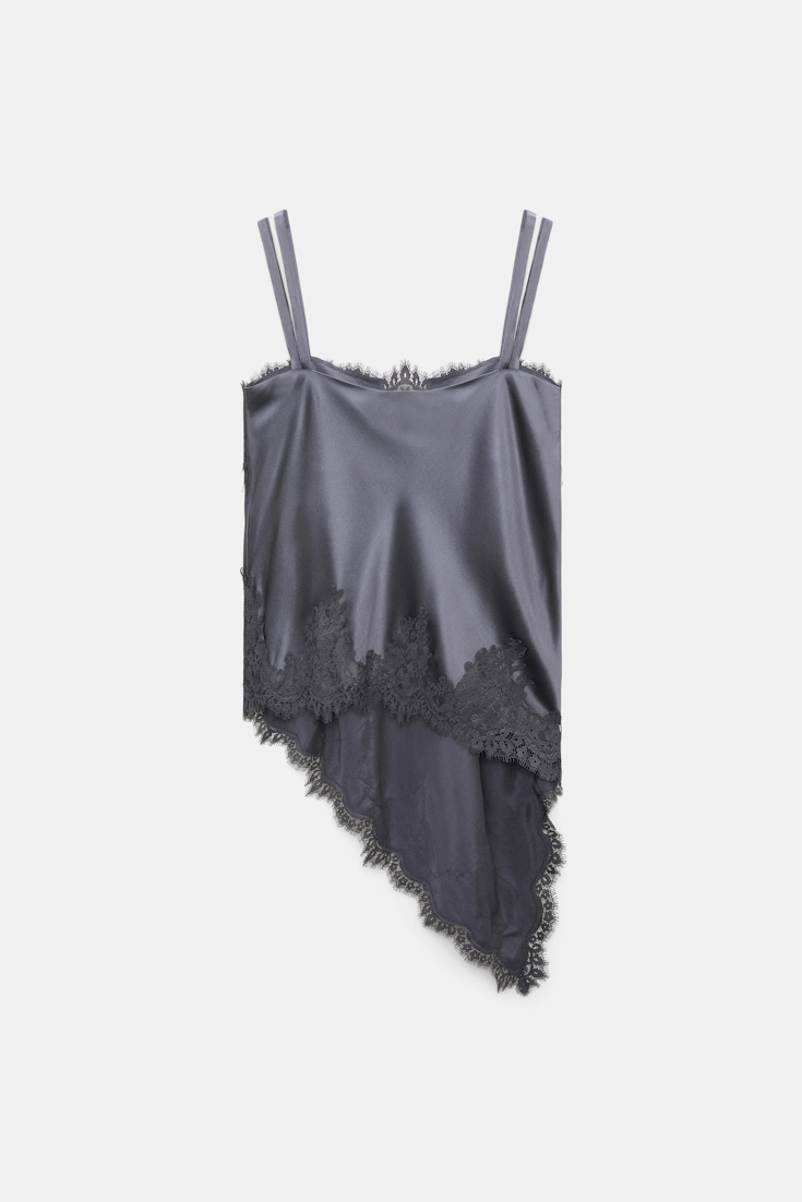 Dorothee Schumacher Negligee-Top aus Seiden-Stretch-Satin dark oyster Product Detail View