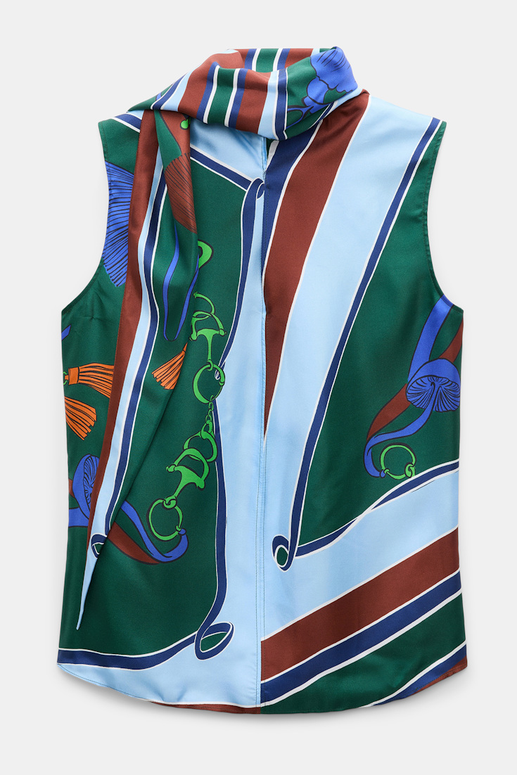 Dorothee Schumacher Top aus Seidentwill colorful ribbon scarf Product Detail View