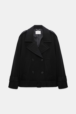 Dorothee Schumacher Trench coat-style jacket in Punto Milano black