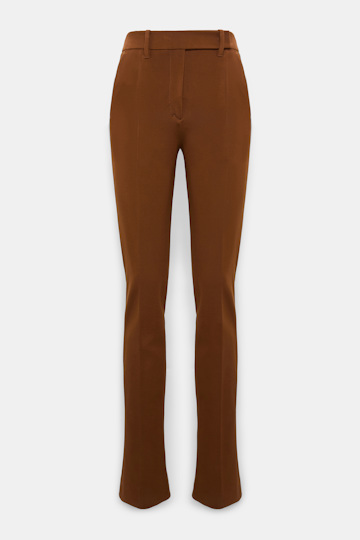Dorothee Schumacher Full-length flares in Punto Milano hazelnut Product Front View