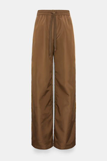 Dorothee Schumacher Barrel leg Nylon pants porcini Product Front View