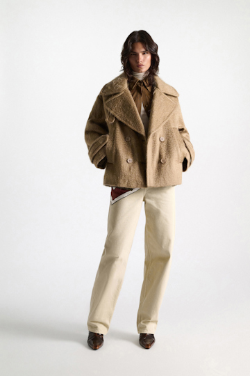 Dorothee Schumacher Wool-mohair jacket trench Model Front View