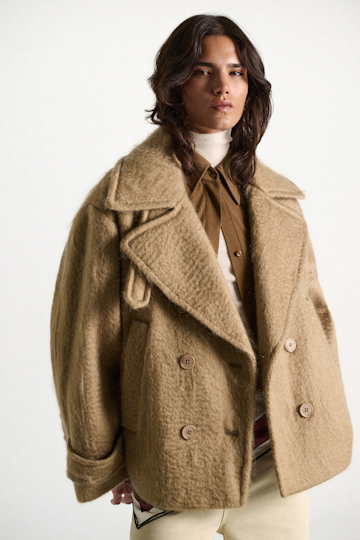 Dorothee Schumacher Wool-mohair jacket trench Model Detail View