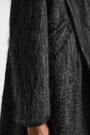 Dorothee Schumacher Wool-mohair coat anthra melange Model Detail View